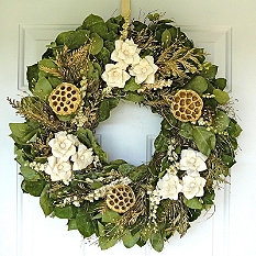 Santa Frontgate lotus wreath